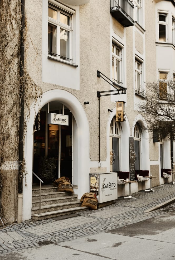 Eingangsbereich des Cafésito – gemütliches Café in Ravensburg mit Kaffee, Kuchen und Herzlichkeit